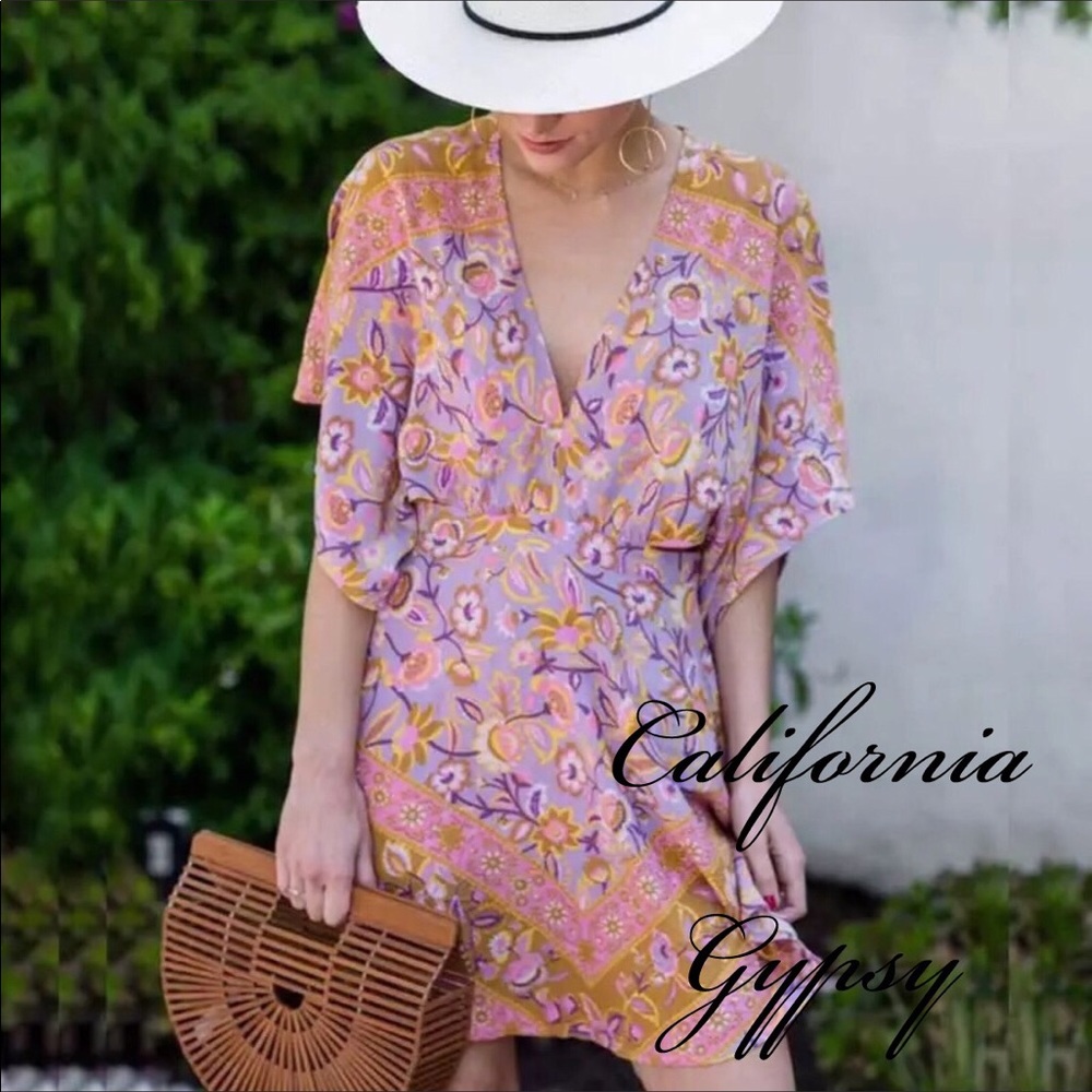 LAST ONE Gypsy Floral Mini Dress